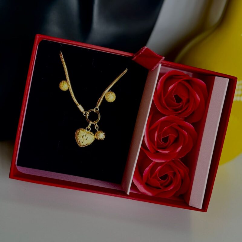 Gold Heart Charm Necklace