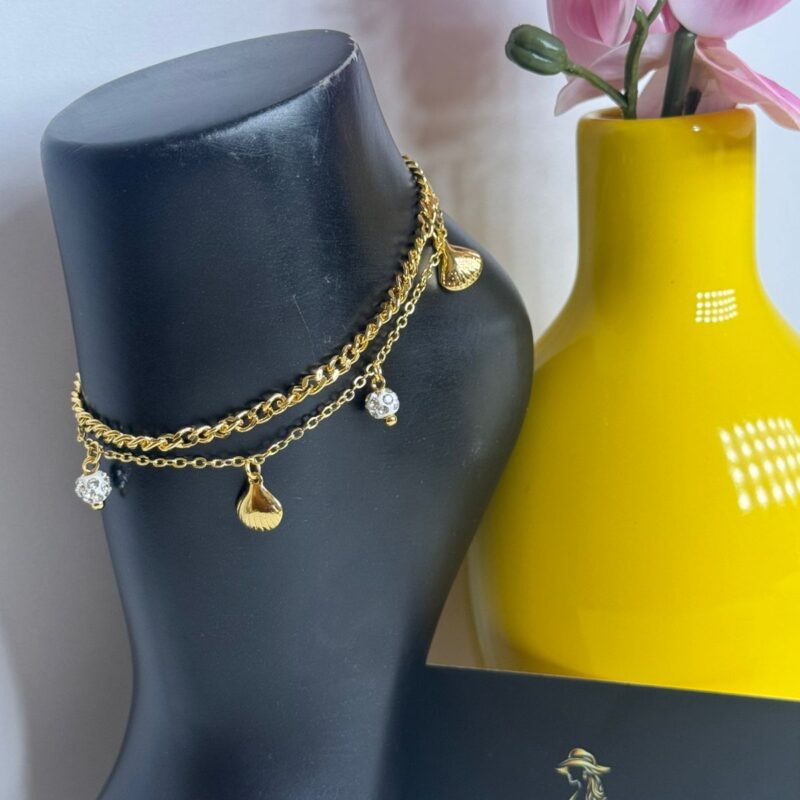 Two in 1 charm Anklet